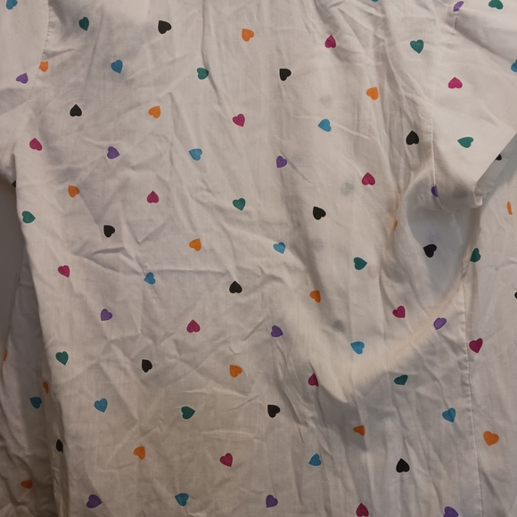 Heart Print Button Down - Picture 2 of 6